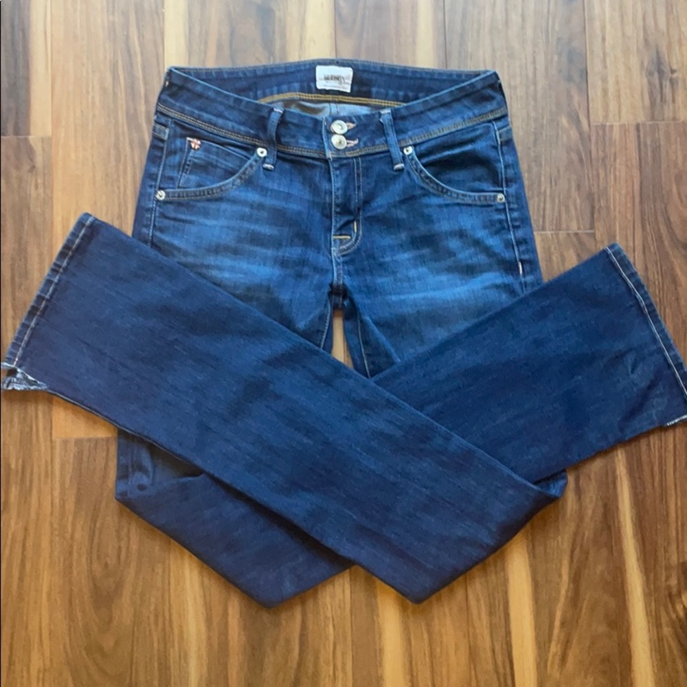 HUDSON made in U.S.A. 27 denim blue jeans pockets